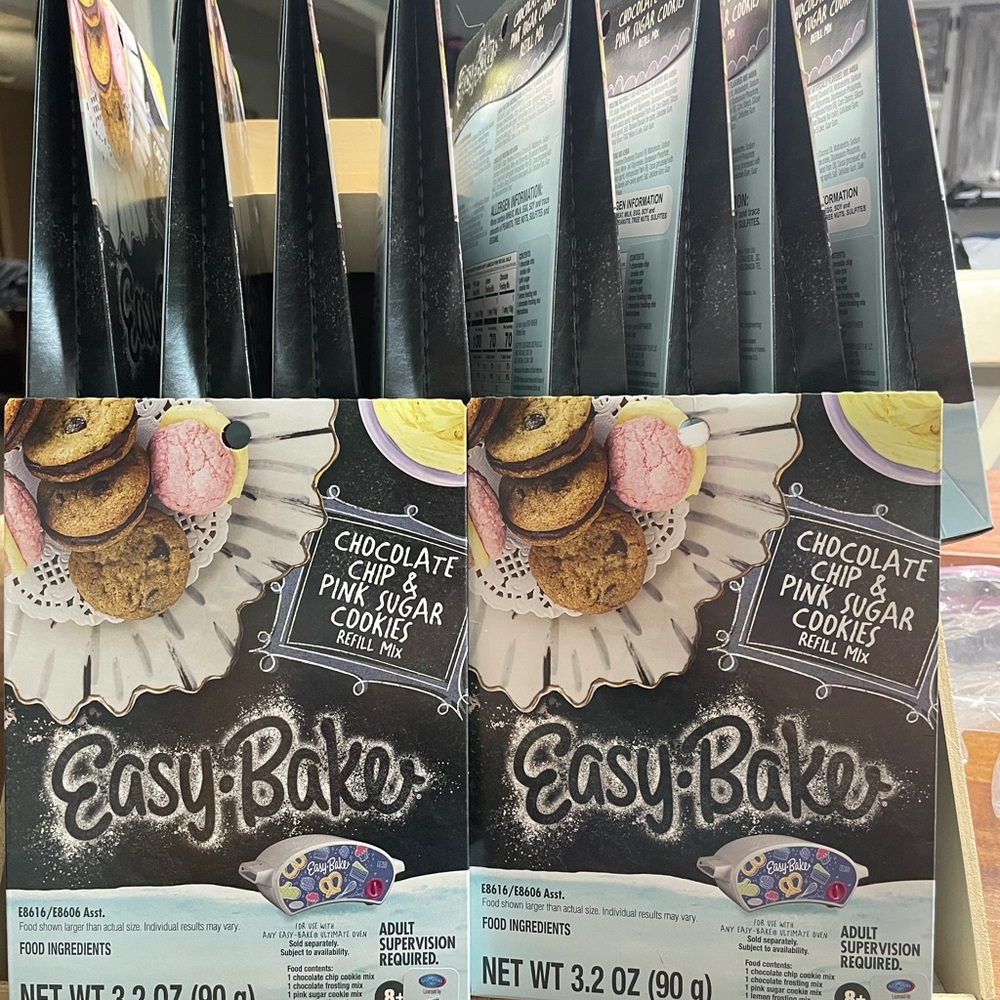 Easy Bake Oven Refill Kit Chocolate Chip & Pink Sugar Cookies Lot of 10